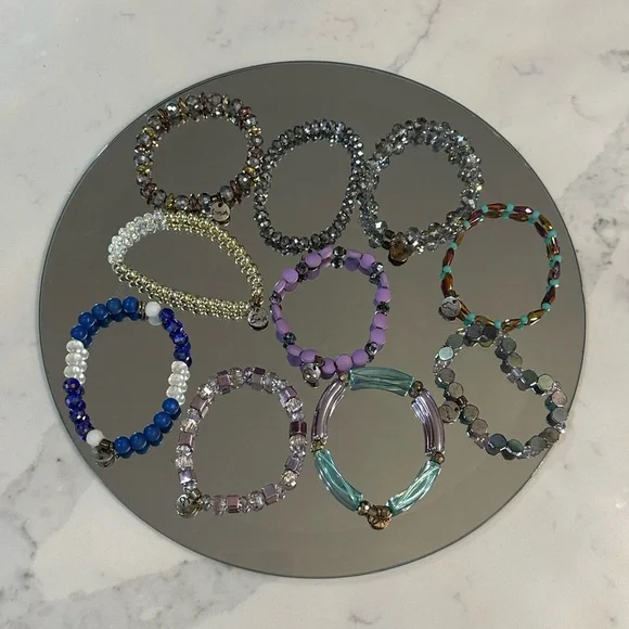 Erimish Aqua and Gold Beaded Bracelet ***Bundle 2 or more and save on shipping!! - Picture 5 of 5